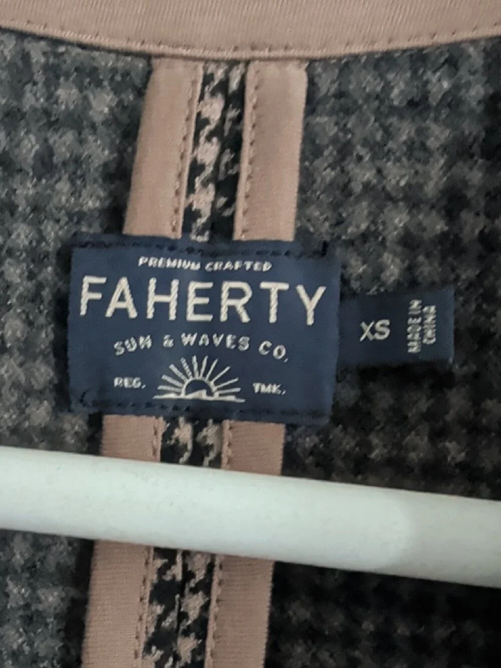 Inlet Faherty Houndstooth Blazer XS - NWOT